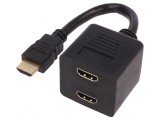 Splitter de semnal HDMI 2 porturi, negru