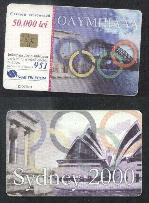 Romania 2000 Telephone card Sydney 2000 Rom 68 CT.093