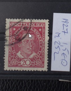 TS23 - Timbre serie Polonia - 1927 Mi252 foto