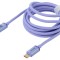Cablu USB 2.0 USB C 2m violet textil