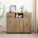 vidaXL Dulap din Lemn cu sertar Stejar Artizanal 88,5 x 30,5 x 73 cm 880290