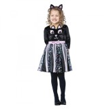 Costum pisica Lulu KidMania&reg; pentru fete 1-2 ani 85-98 cm