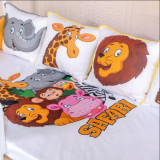 Lenjerie pentru pat Montessori MyKids, 8 piese, bumbac 100%, 95x195 cm