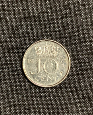 Moneda 10 cenți 1973 Olanda foto