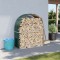 Gossi suport pentru busteni, verde, 120x45x140 cm, otel galvanizat
