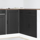 vidaXL Dulap de bază de bucătărie &bdquo;Porto&rdquo; din lemn negru prelucrat