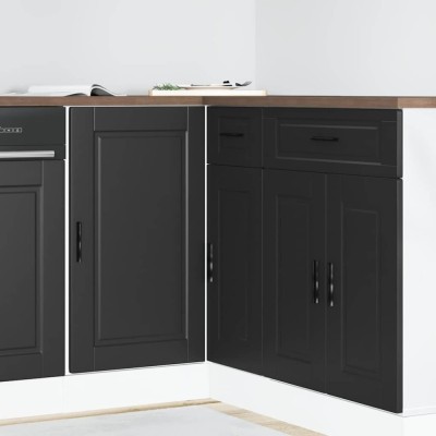vidaXL Dulap de bucătărie &amp;bdquo;Porto&amp;rdquo; negru, lemn stratificat 854299 foto