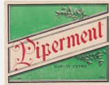Eticheta Piperment Qualite Extra - Fabrica de bauturi Simon Simeon Leib Majer Bistrita, perioada regalista, ND