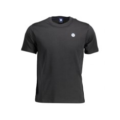 Tricou barbati, cu mini logo brodat, Regular fit, Negru, XL