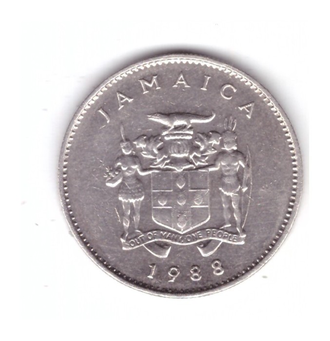 Moneda Jamaica 10 cents/centi 1988, stare foarte buna, curata