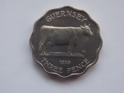 3 PENCE 1959 GUERNSEY foto