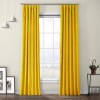 Draperie din catifea cu rejansa din bumbac tip fagure, Madison, 200x210 cm, densitate 700 g/ml, Lemon, 1 buc