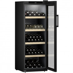 Racitor de vinuri Liebherr WPbl 5001, 385 l, 196 sticle, Clasa F, Rafturi lemn, Control electronic, Touch Display, H 148,4 cm, Negru
