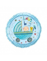Balon Folie Rotund &amp;quot;Baby Boy&amp;quot; - 45x45 cm foto