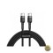 Cablu Date si Incarcare USB-C - USB-C Baseus Cafule 60W 2m Negru CATKLF-HG1
