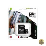 Card Memorie microSDXC Kingston Canvas Select Plus Android A1 128Gb Clasa 10 / UHS-1 U1 cu Adaptor SDCS2/128GB
