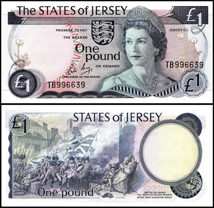 !!! F. RARR : JERSEY - 1 POUND (1976-1988) - P 11 b - UNC