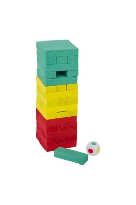 Turnul Tumblin colorat, tip Jenga, 45 de piese, 6+ ani foto