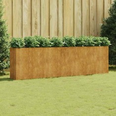 vidaXL Strat &icirc;nălțat de grădină, 280x40x80 cm, oțel corten 824528