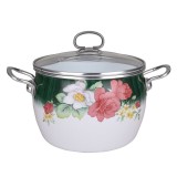 Cumpara ieftin Oala email Bohmann, 18 cm, capac sticla