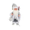 Jucarie Interactiva Figurina Mos Craciun cu Haine Argintii, Miscare si Sunet, 30 cm, General