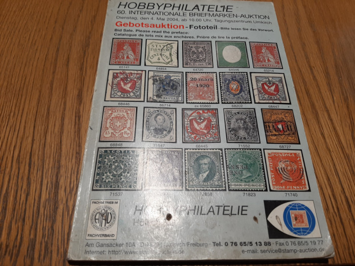 HOBBYPHILATELIE 60. Internationale Briefmarken-Auktion - 4. Mai 2004