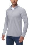 Tricou polar cu fermoar parțial pentru bărbați