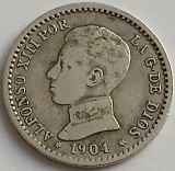Spania, 50 Centimos 1904 Alfonso XIII