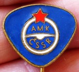 I.438 INSIGNA STICKPIN CEHOSLOVACIA AUTO CLUB AUTOMOTOKLUB AMK h15mm