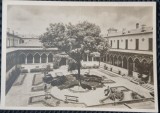 Carte Postala, Bucuresti, Scoala Centrala de Fete, gradina interioara a scolii, perioada interbelica