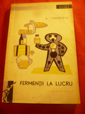 D.Todericiu - Fermentii la lucru -Ed.1963 ilustratii O.Catrici ,132 pag foto