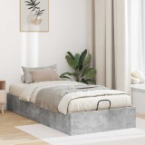 Cumpara ieftin Cadru de pat otoman Gri Beton 100 x 200 cm Lemn prelucrat