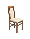 Scaun de living si bucatarie, SB Tim, din lemn masiv fag, tapiterie stofa, lacuit, 120 kg, 96x43x40 cm, Nuc