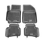 Set covorase auto din cauciuc KIA RIO, 11.2016-, presuri tip tavita, negru