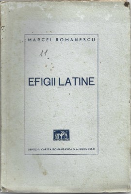 C9100N Efigii latine de Marcel Romanescu, 1941, București foto