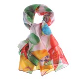 Esarfa matase crini portocalii