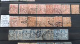 1902 Franta Mouchon retusat Y.T.124,125,127-24 val.-stamp., Stampilat