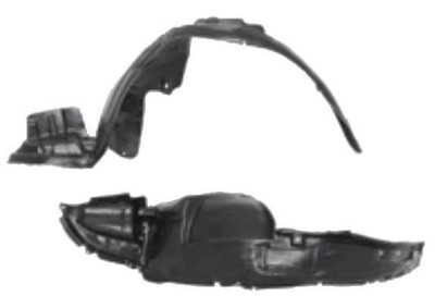 Carenaj roata Subaru Forester (Sg), 10.2002-07.2005, partea Dreapta, Fata, 59110SA002, 7241FP1T pentru versiuni fara bara SPORT/STI foto