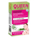 Set Benzi Epilat Față, Queen Epile, Aloe Vera, 20 Bucăți și 4 șervețele