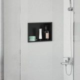 Cumpara ieftin Nisă de Duș Negru 30 x 20 x 9.5 cm Oţel inoxidabil