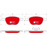 Set placute frana fata TRW, Ford C-Max, Ecosport, Focus C-Max, Focus II, Focus III; Grand C-Max, Kuga; Mazda 3, 2003-2014, Mazda 5, 2005-; Volvo C30,