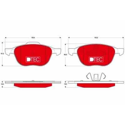 Set placute frana fata TRW, Ford C-Max, Ecosport, Focus C-Max, Focus II, Focus III; Grand C-Max, Kuga; Mazda 3, 202014, Mazda 5, 20; Volvo C30, foto