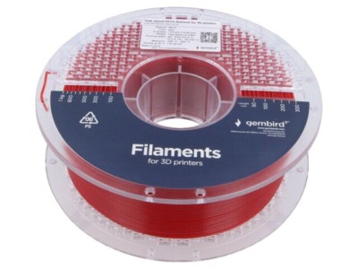 Filament PET-G 1,75mm roşie 1kg High Speed GEMBIRD foto