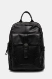Answear Lab ghiozdan de piele culoarea negru, mare, neted