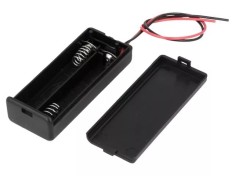 Suport baterii 2x AAA montare cu capac terminal cabluri 150mm COMF SBH-421-1A