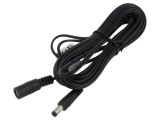 Cablu ESPE 2x0,52mm&sup2; DC 5,5x2,5mm mufă și soclu drept negru KP256-251-213-0500