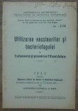 Utilizarea vaccinurilor si bacteriofagului in tratamentul tifozei aviare/ 1936