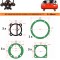 Set garnituri cap compresor de aer V 3x90mm CH093 Mod.16(G)