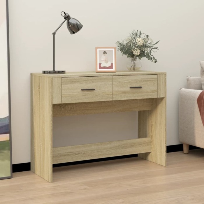Gossi masuta consola, stejar sonoma, 100x39x75 cm, lemn prelucrat