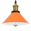 VidaXL Lampă suspendată reglabilă &icirc;nălțime E27 Portocaliu lucios Metal 4103448